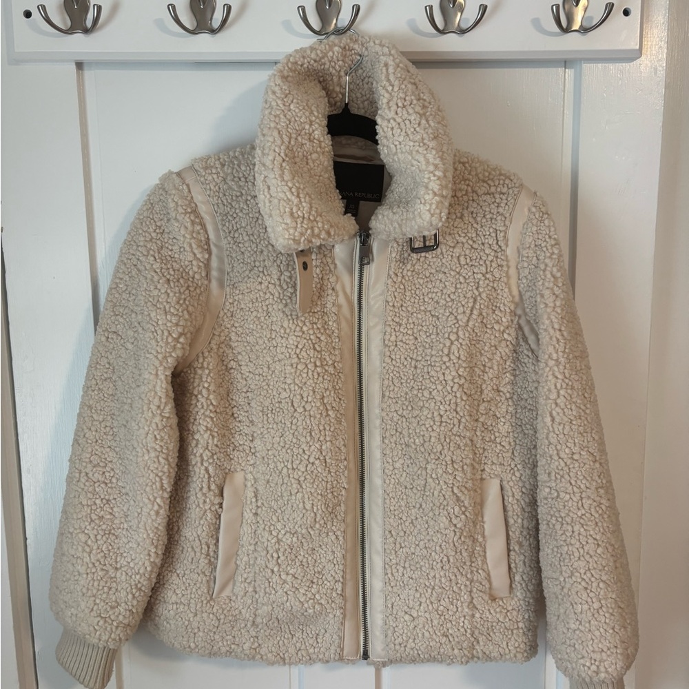 Banana Republic Cream Sherpa Jacket